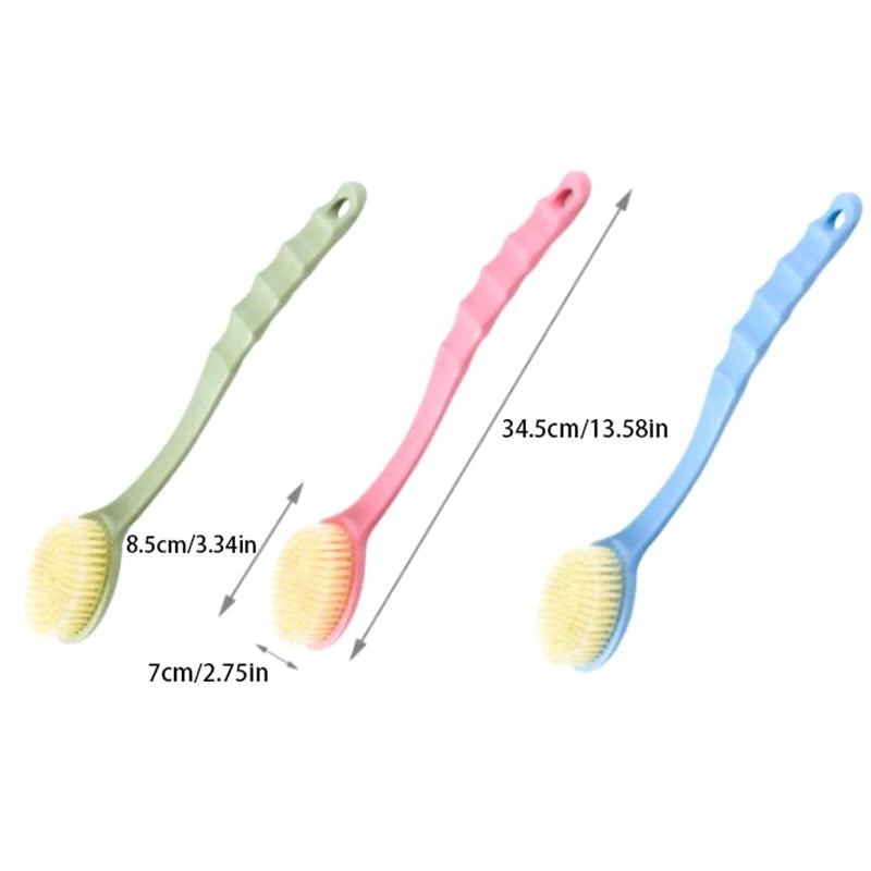 1Pc Long Handle Scrubs Bath Brush Soft Body Scrubber Shower Exfoliating Exfoliator Skin Massager Cleaning Brush