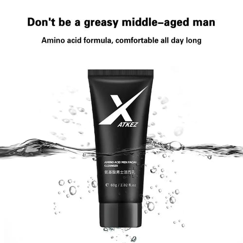 1/2PCS Amino Acid Face Wash For Men Oily Skin Gentle Foaming Facial Cleanser For Deep Cleansing Moisturizing Soothing Refreshing