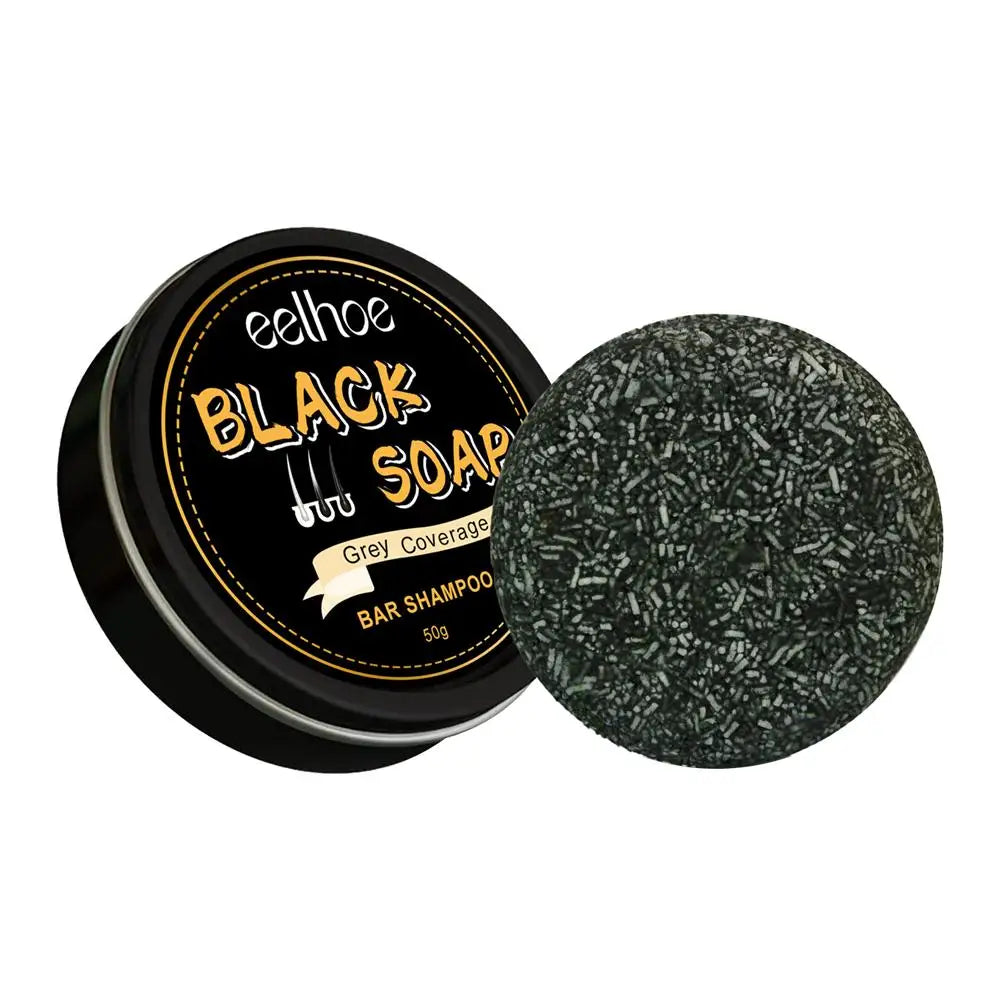 Men's Black Hair Soap For Gray Hair Darkening Shampoo Bar,Black Soap For Hair & Beard Darkening,Black Shampoo Dye Soap For Men