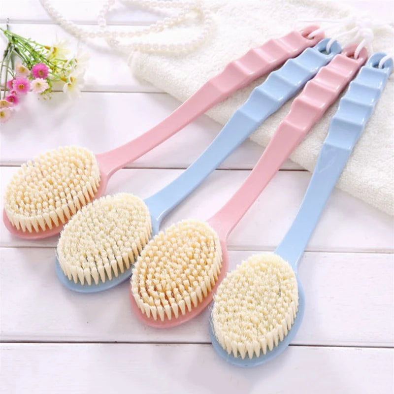 1Pc Long Handle Scrubs Bath Brush Soft Body Scrubber Shower Exfoliating Exfoliator Skin Massager Cleaning Brush