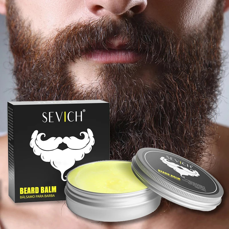 Beard Balm for Men Beard Conditioner Oil Natural Beard Care Wax Balm Moisturizing Anti-Frizz Beard Care Cream Mustache Styling