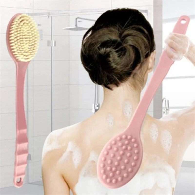 1Pc Long Handle Scrubs Bath Brush Soft Body Scrubber Shower Exfoliating Exfoliator Skin Massager Cleaning Brush