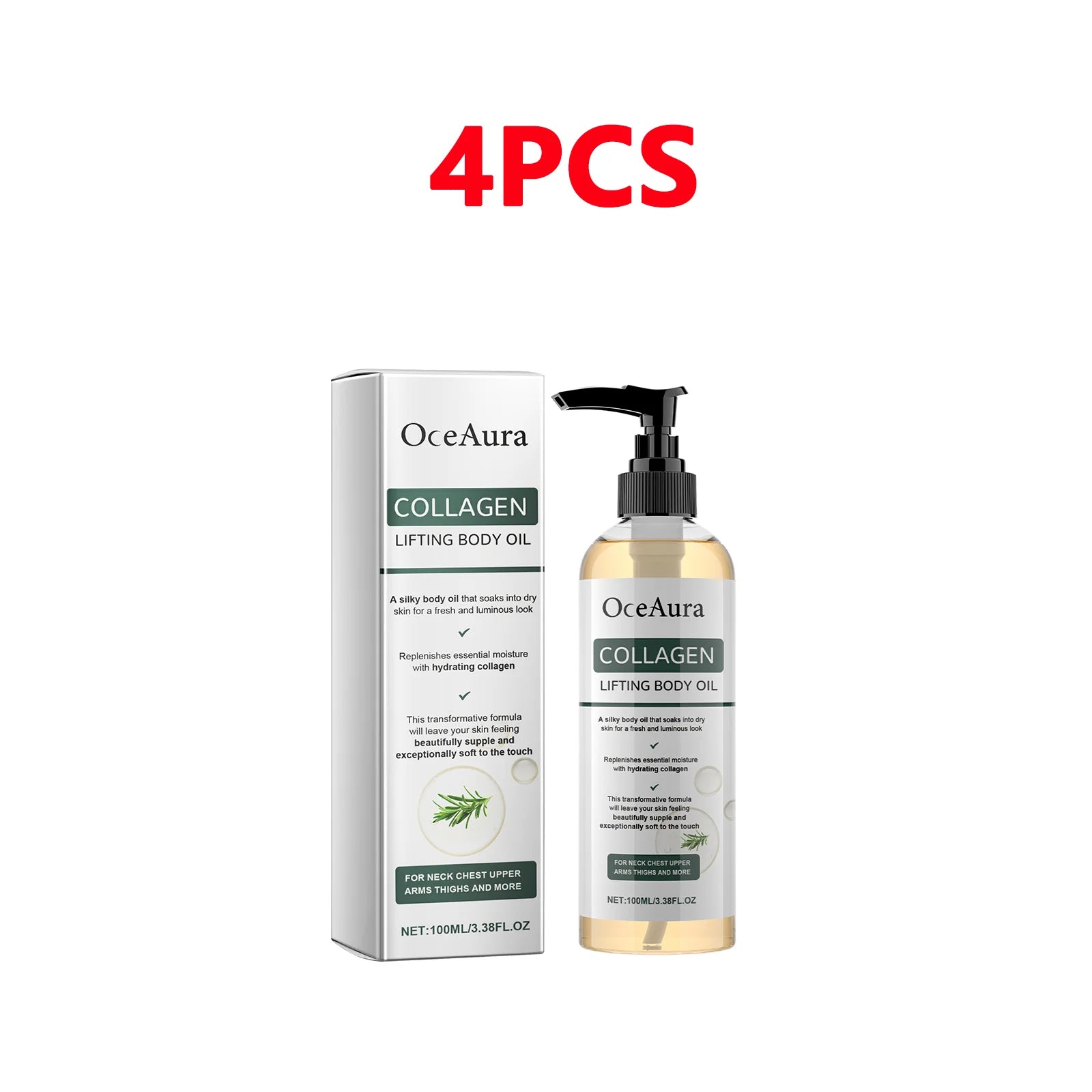 Collagen Body Oil for Firming & Tightening Intensive Moisturizing & Hydrating Dry Skin Treatment All Over Body Massage Oil