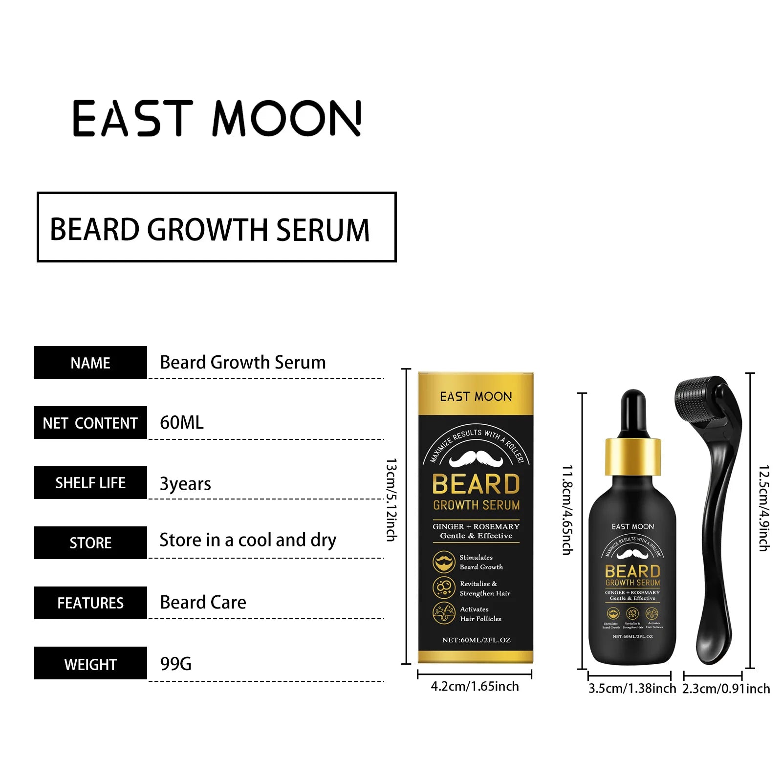 Beard Growth Oil Thickening Serum Promotes Whisker Growth Strengthen Roots Softens Beard Moisturizing Hydrating Men Grooming