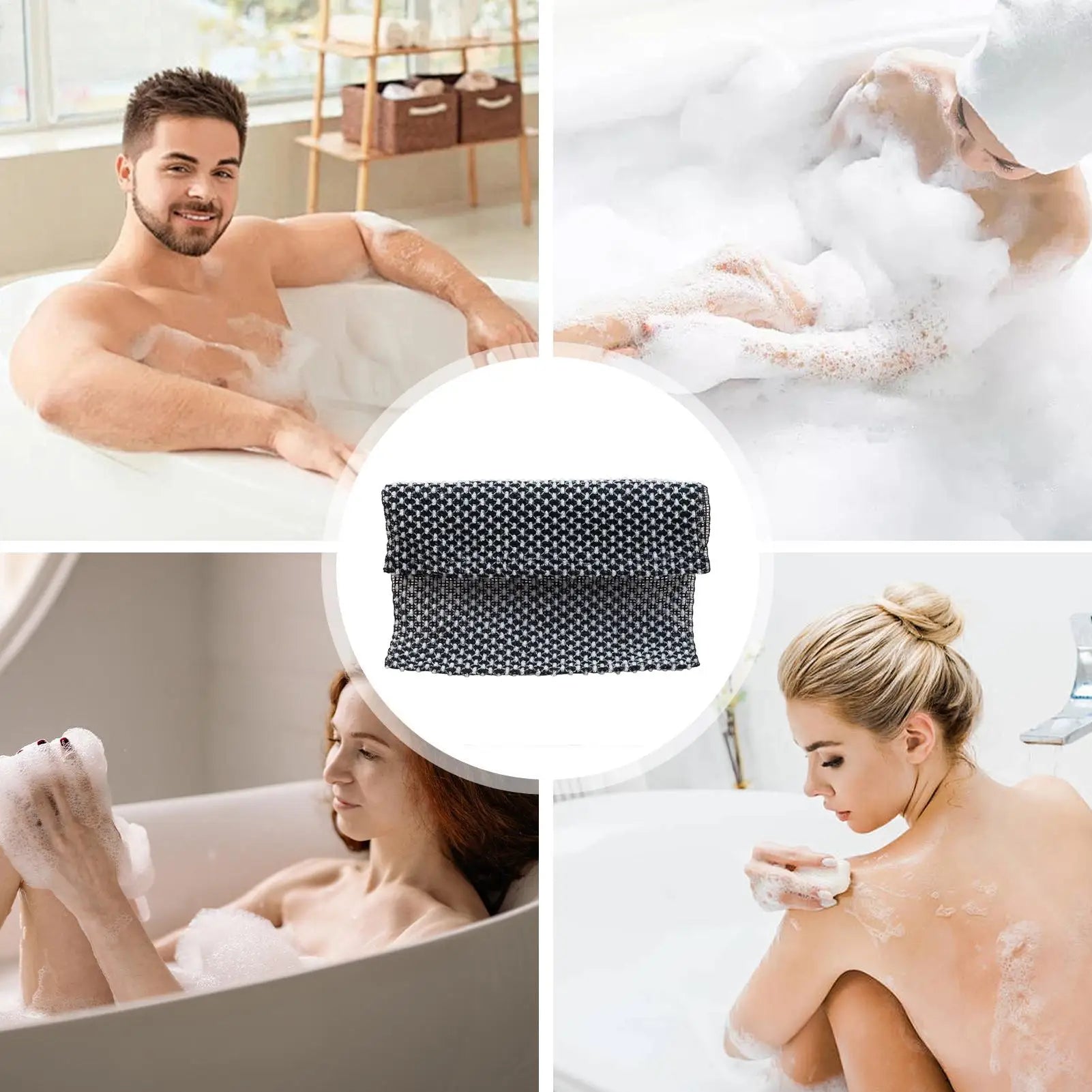 Body scrub towel Rubbing Washcloth Bath Scrubber Nylon Towel Brush for Back Exfoliating Body Scrub Body Wash Bath Supplies