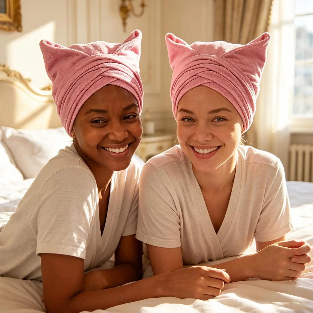 Hair Towel Soft Anti Frizz Super Absorbent Hair Turban Towel for Women Shower Travel Bathroom Apartment Wet Curly Long Short