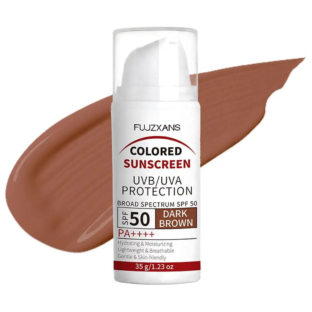 Colored Sunscreen UVB/UVA Protection Broad Spectrum SPF 50 Hydrating Lightweight Breathable Gentle Skin-Friendly Isolation Cream